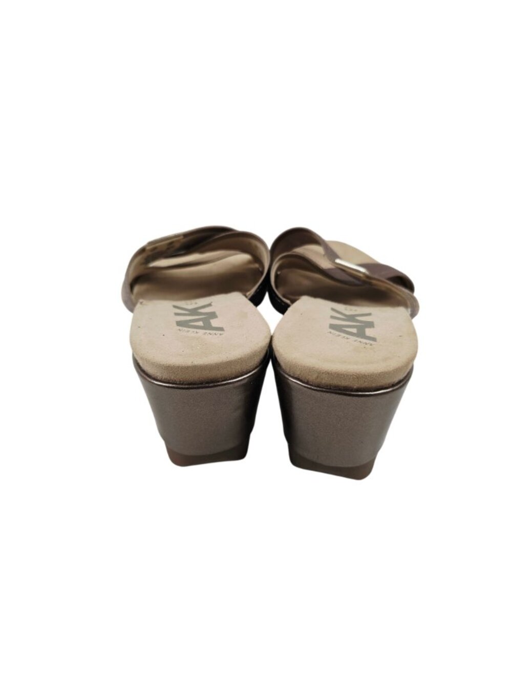 Anne Klein AK Sport Womens Wedge Sandals Metallic Straps Bronze Size 9.5M Peggy - Picture 6 of 12